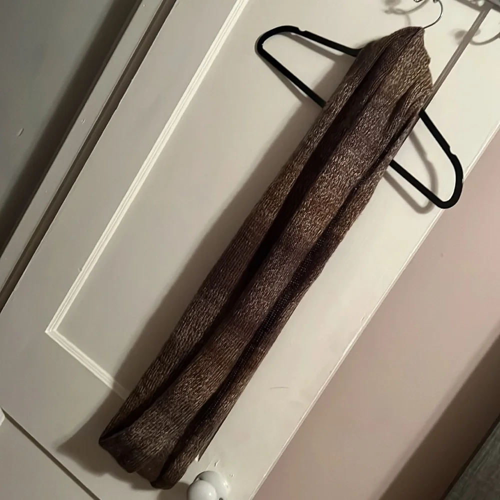 Mossimo Women’s Y2K Brown Tones Cowl Infinity Scarf Autumn Millennial Fashion